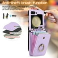 thumbnail image 4 of ELEHOLD Case for Samsung Galaxy Z Flip 7, Crossbody RFID Leather Wallet Phone Case with Ring Stand,Purple, 4 of 8