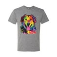 thumbnail image 3 of Smiling Dog | Colorful Neon Golden Retreiver | Dean Russo Art Animal Lover Mens Premium Tri Blend T-Shirt, Premium Heather, Medium, 3 of 6