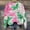Green, variant on Hueook Hawaiian Shirts for Womens Casual Printed Round Neck Long Sleeved Loose Sweatshirts Green S