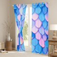 thumbnail image 3 of Manfei Mermaid Scale Blackout Curtains, Dreamy Ocean Princess Curtains Pack of 2 (42x84 Each), Blue Pink Purple, 3 of 6
