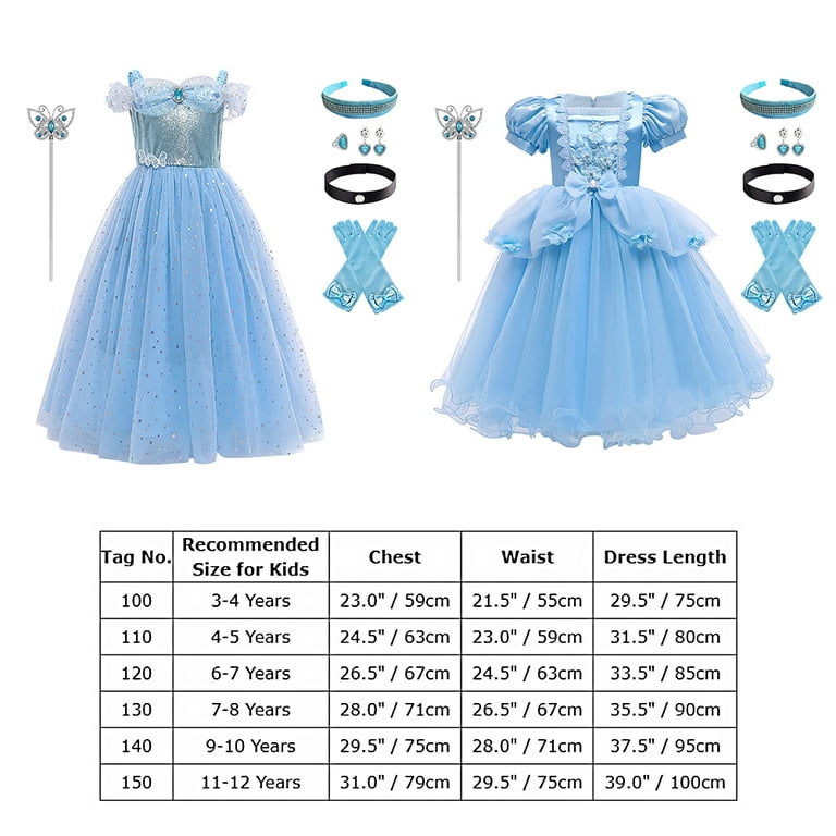 Buy IBTOM CASTLE Princess Costumes for Girls Kids Snow Dress Up Child  Halloween Christmas Carnival Show Cosplay Queen Role Play Birthday Party  Fancy Dress Outfit Online at desertcartUAE
