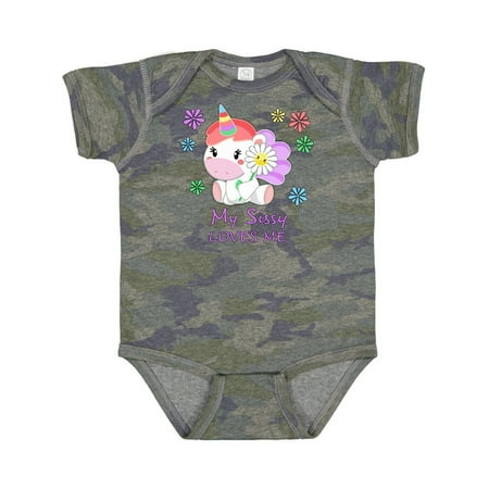 

Inktastic My Sissy Loves Me- Cute Unicorn Gift Baby Boy or Baby Girl Bodysuit