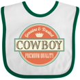 thumbnail image 3 of Inktastic Cowboy Vintage Logo Boys Baby Bib, 3 of 4