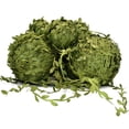 thumbnail image 4 of Hojas verdes artificiales de seda hechas a mano en forma de hoja de 10 metros para decoración de bodas, coronas de bricolaje, regalos, manualidades de álbumes de recortes, flores falsas, 4 of 5