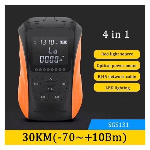 Mini Compteur de Puissance à Fibre Optique 6 en 1, Testeur de Câble Optique à Fibre Optique RJ45, Localisateur de Défauts Visuel 30 MW, Précision de Test