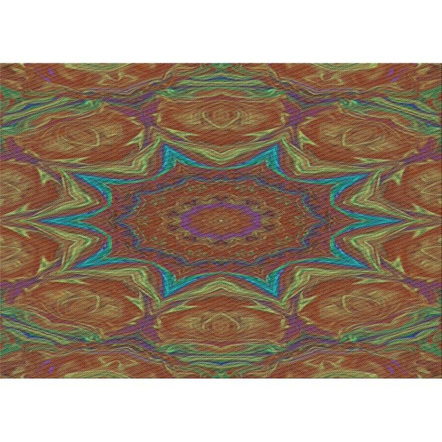 Ahgly Company Tapis d'Intérieur Lavables en Machine Rectangle Transitionnel Brun Rouge, 4' x 6'
