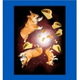thumbnail image 2 of Corgis & Tacos In Space Long Sleeve Adult Hooded Sweatshirt-Medium-Blue, 2 of 3