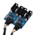 thumbnail image 1 of Motherboard 9 Pin, 1 To 4 Female Extension Splitter  USB Header Male Fan Cable Pin Connector, 1 of 8
