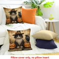 thumbnail image 4 of FCXZI Cat Theme Pillow Covers Decoration for Home Sofa Couch 100% Linen - Set of 1, Invisible Zipper, Various Sizes 24x24in, 4 of 5