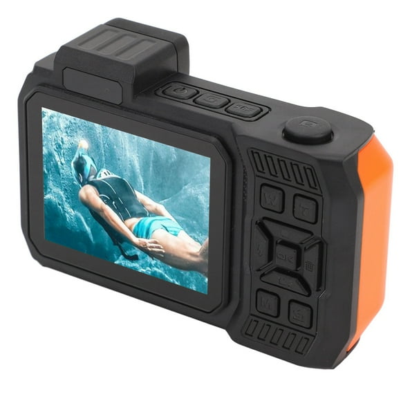 Cámara Subacuática, 4K 65MP Autococus 2.88in 1.44in Doble Pantalla Cámaina Sumergible 33ft 10x zoom lapso digital de tiempo continuo cámara flotante para snorkeling snorkeling