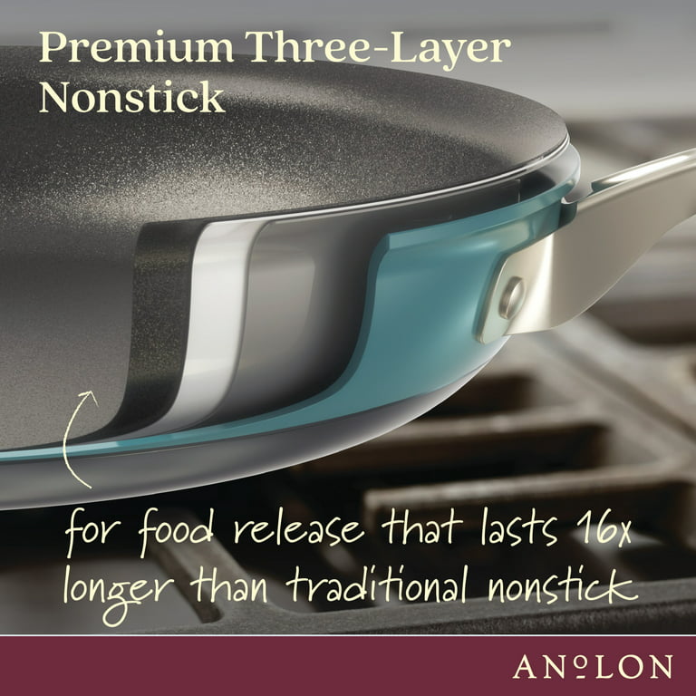 Anolon Achieve 12 Nonstick Hard Anodized Frying Pan Teal