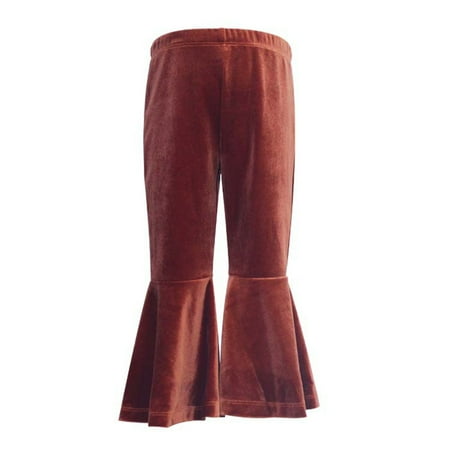 

Hunpta Bottom Pants Toddler Bell-Bottoms Bell Baby Pants Stretch Flare Ruffle Girls Trousers Girls Girls Pants