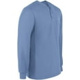 thumbnail image 5 of Bulwark Long Sleeve Tagless Henley Shirt SEL2 Light Blue L, 5 of 6