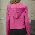 thumbnail image 7 of Baqcunre Hoodies For Women Womens Half Zip Sweatshirts Cropped Hoodies Fleece Quarter Zip Up Pullover Sweaters Fall Outfits Winter Clothes Sweatshirt For Women Fall Outfits For Women 2023 Hot Pink S, 7 of 7