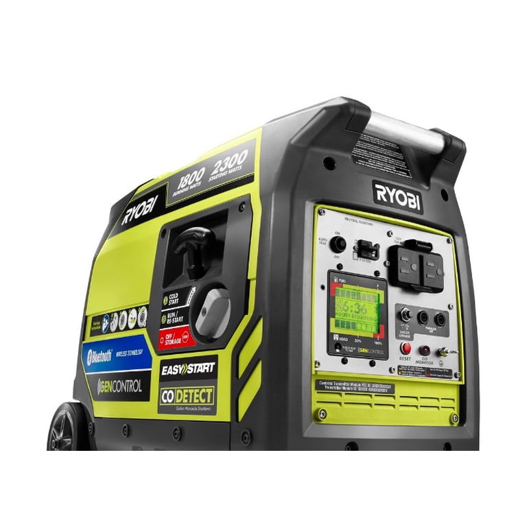 Ryobi 2,300-Watt Recoil Start Bluetooth Super Quiet Gasoline