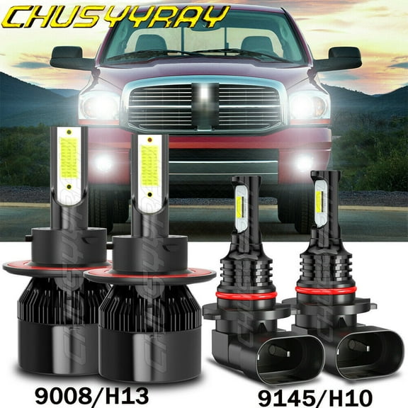 For Lincoln Mark LT 2006-2008 LED Headlight High/Low   Fog Light 4PC Bulbs 6000K