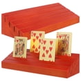 thumbnail image 2 of 2pcs Playing Card Holder Wood Base Game Card Display Stand Card Stand Bridge Card Holder Tabletop Vertical Card Display Stand, 2 of 7