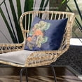 thumbnail image 2 of Flamingo with Flower Indoor/Outdoor Pillow with Removable Cover in Green Black Blue20x20, 2 of 5