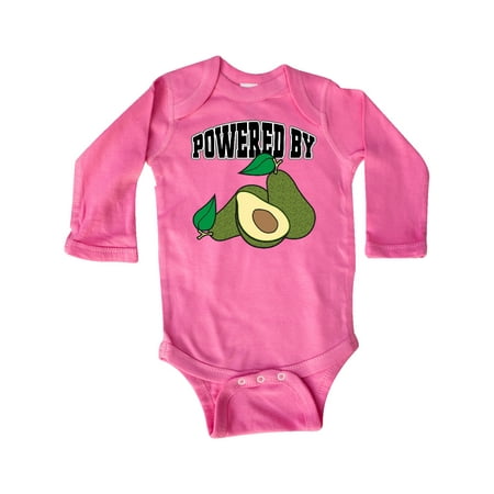 

Inktastic Avocado Powered by Avocados Gift Baby Boy or Baby Girl Long Sleeve Bodysuit