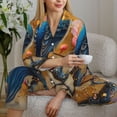 thumbnail image 6 of Sigee Bluebird Blossom Elegance for Women’s Pajama Sets Long-Sleeved Pjs Sets for Women 2 piece Sleepwear-X-Large, 6 of 7
