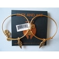 thumbnail image 2 of WINGS SET OF 2 Rafaelian Gold Charm Bangles New WithTag Cards Box, 2 of 5