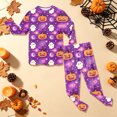 thumbnail image 6 of Futezty Toddler Boys Girls Pajamas Sets Halloween Pattern Kids 2 Piece Pj's Long Sleeve Crew Neck Tops and Pants Clothes Set Night Sleepwear 2T-9T, 6 of 7