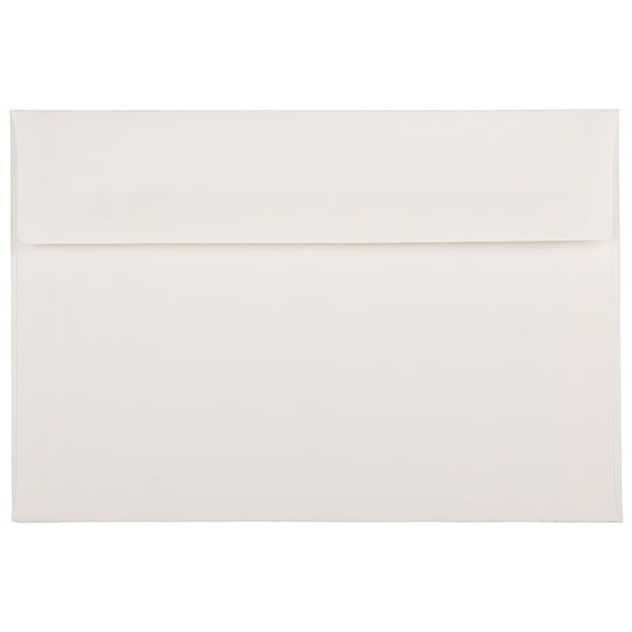 JAM Paper A8 Strathmore Invitation Envelopes, 5 1/2 x 8 1/8, Bright White Linen, 25/Pack