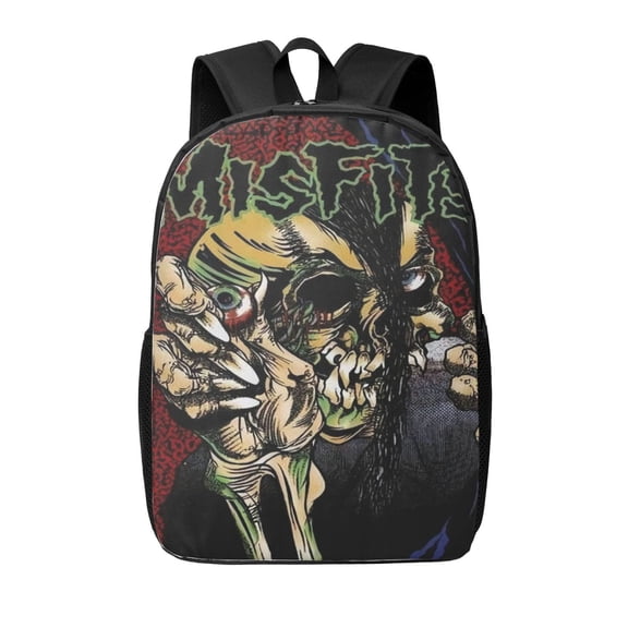 Misfits Backpack Fashion Travel Backpack Laptop Backpack 17 Inch Simple Backpack