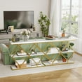thumbnail image 2 of Kojooin 3-Tier Entryway Console Table, Industrial Sofa Table with Open Storage Shelves and X-Frame for Hallway or Foyer, 2 of 8