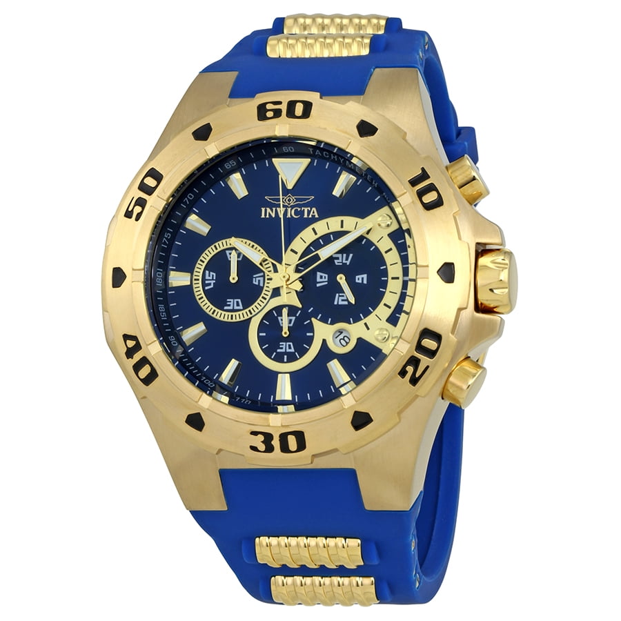 Invicta pro diver chronograph blue dial men's watch best sale