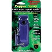 Pepper Shot 1.2% Mc 1/2 Oz Rhinestone Leatherette Holster And Quick Release Keychain Purple