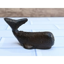 Nautical Marine Rustic Vintage Cast Iron Sperm Whale Decorative Figurine 3" L