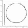 thumbnail image 3 of 14K White Gold Polished Endless 2mm Hoop Earrings, 3 of 3