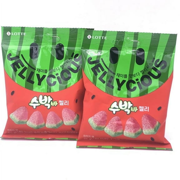 Lotte Jellycious Gummy Watermelon Flavor 56gx2bags