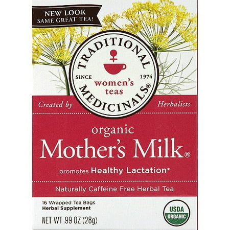 TRADITIONAL MEDICINALS lait maternel organique à base de plantes supplément de sachets de thé, 0.99 oz, (Pack de 6)