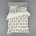 thumbnail image 2 of Ambesonne Damask Bedding Set 3 Pcs, Vintage Round Baroque, Twin XL, Taupe White, 2 of 3