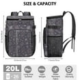 thumbnail image 3 of Star Moon Sun Cooler Backpack - 20L Insulated Leakproof Soft Cooler Bag for Picnic, Travel & Beach, Holds 26 Cans, Space & Galaxy Aesthetic, 3 of 6