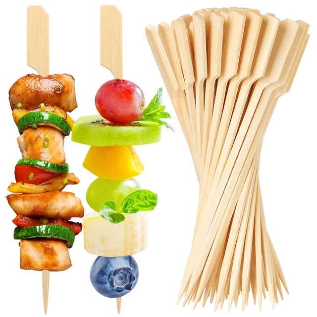 Brochetas de bambú DOUDOULE de 6 pulgadas, 200 unidades, para aperitivos