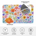 thumbnail image 4 of Spring Floral Doormat Outdoor Entrance 24"x36", Watercolor Colorful Botanical Summer Absorb Moisture Dirt Door Mats, Non-Slip Rubber Backing Floor Mats Indoor, Low-Profile Front Door Rugs, 4 of 9