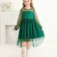thumbnail image 5 of Gubotare Toddler Girls Dresses Party Girls Tutu Dress Ruffle Long Sleeve Fluffy Summer Party Tulle Dress for Kids (Green,Size 7-8 Years), 5 of 9