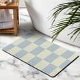 thumbnail image 3 of Ultra-Luxurious Checkered Grid Bathroom Rug (20x32in): Extra Soft, Absorbent Microfiber Bath Rugs, Non-Slip Bath Carpet for Comfort & Safety on Bathroom Floors, 3 of 5