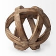 thumbnail image 6 of Pemberly Row Modern Farmhouse Brown Finish Wood Decorative Orb, 6 of 8