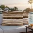 thumbnail image 6 of Outdoor Waterproof Pillow Covers Modern Ombre Brown on White Decorative Throw Pillow Protectors,Pillowcase Cushion Cases for Patio Sofa Garden Couch,20x12in,Pack of 2, 6 of 14