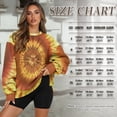 thumbnail image 3 of SCRAWLGOD Yellow Tie-Dye Womens Casual Crewneck Sweatshirts Long Sleeve Fashionable Tops Loose Fitting Pullovers with Drop Shoulder for Shopping Running, S, 3 of 7