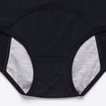 thumbnail image 2 of Ruiboury 5pieces High Waist Leak-Proof Period Panties Full Protection With Double-Layered Crotch Wide Range Black XL+5pcs, 2 of 6
