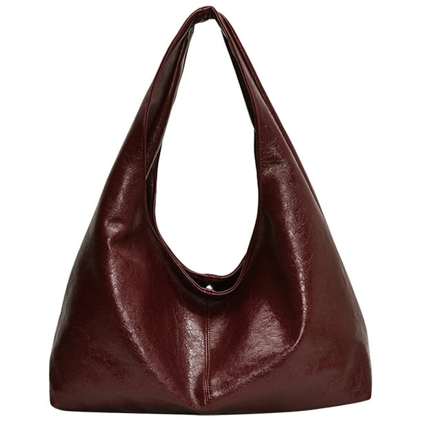 Bolso Hombro PU para Mujer Mano Vintage Axila () Rojo
