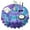 Purple Blue Tie, variant on Colorful Abstract Pattern Round Tablecloth 60"x60",Wrinkle Wipeable Table Cloth for Kitchen Dining Room Picnic Patio Party