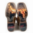 thumbnail image 2 of Men's Tin Haul Keep Out Boots With Longhorn Lights Out Sole Handcrafted Brown, 2 of 2
