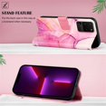 thumbnail image 2 of SaniMore Case for Samsung Galaxy S23 Ultra 6.8" 2023, PU Leather Case Luxury Marble Pattern Flip Kickstand Magnetic Clasp Cash Pocket Crossbody Lanyard Fashion Case for Girls Women, Pink/Purple, 2 of 10