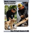 thumbnail image 4 of FR Hoodies for Men Pullover, 7.5oz Lightweight Flame Resistant Sweatshirt, NFPA 2112 CAT2 Long Sleeve Welding Work Shirt Black 2XL, 4 of 7